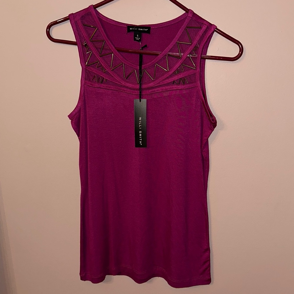 Willi Smith Magenta Top